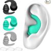 Swimming Ear Plugs for Adults,3 Pairs Waterproof Reusable Silicone Swim Earplugs for Swimming